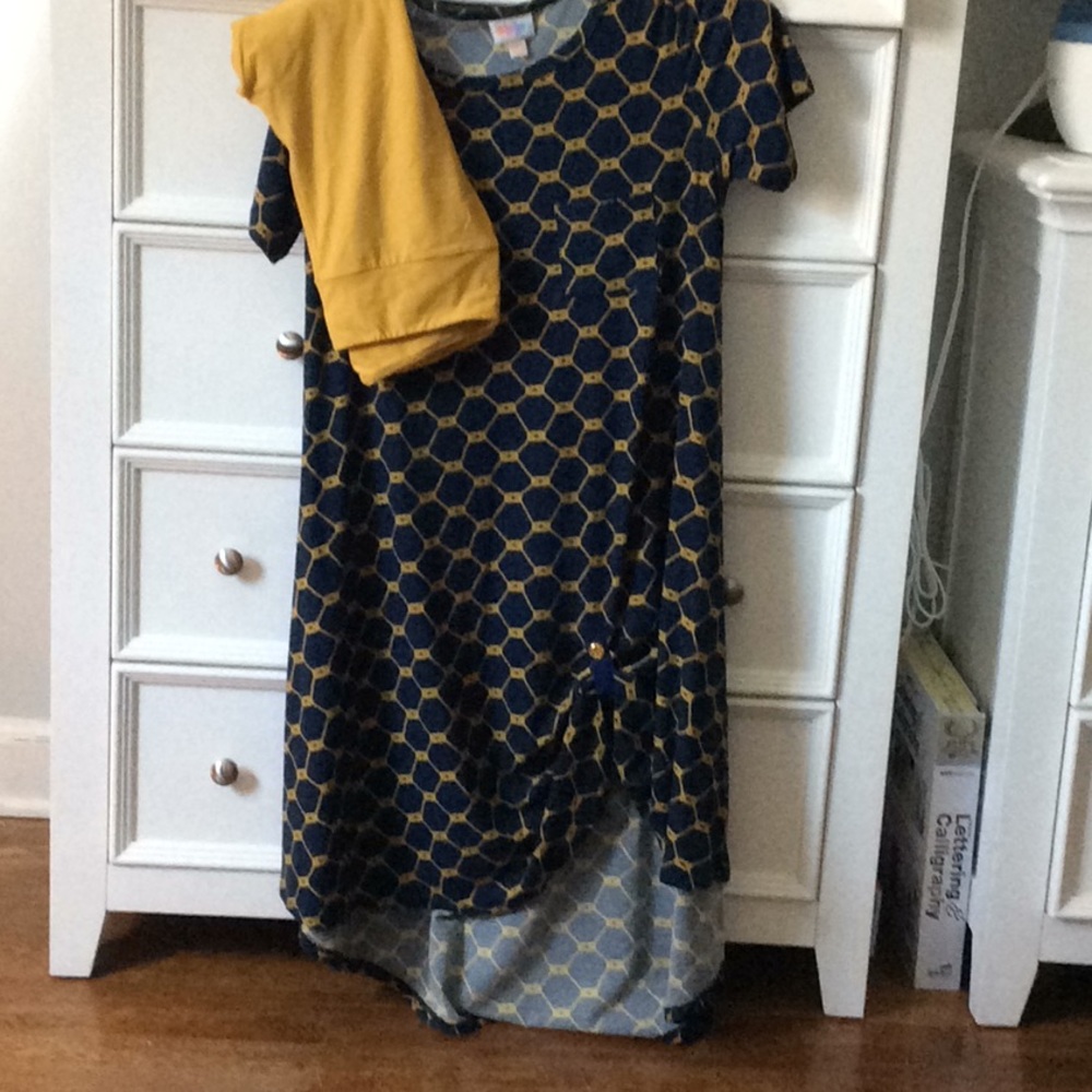 Lularoe Carly Dress, OS leggings and Irma